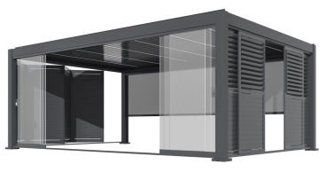 Preview: Sky Lamellenwand Schiebbar 4m Anthrazit